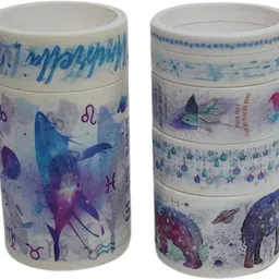 DECORATIVE SINGLE SIDED HANDHELD WASHI TAPES | DESIGNER TAPES | PAPER TAPES (Manual)-image-80