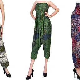 fusfus Printed Rayon, Cotton Women Harem Pants-picture-16