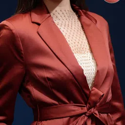 tokyo talkies Women Solid Double Breasted Casual Blazer image 5