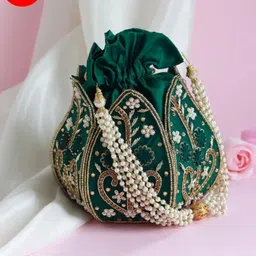 samt Women Green Potli-picture-48