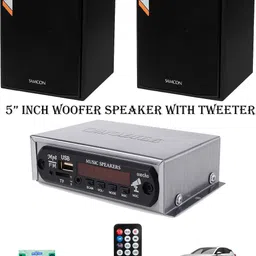 ots world BT/FM Stereo Amplifier With 2pcs 5-inch Woofer Sound Box Auto/Truck 220 W AV Control Amplifier-picture-15