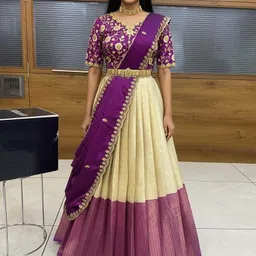 payu Self Design Semi Stitched Lehenga Choli-picture-22