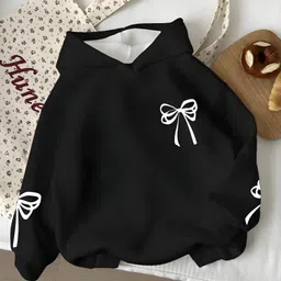 englishpremium Women Full Sleeve Printed Hooded Sweatshirt image 2