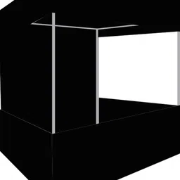 ab sab Canopy Tent with Tetron Cloth for Advertising 4x4x7 Feet Tent - For 4 (Black) Tent - For 4-picture-13