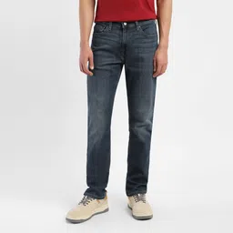 levi's Men Slim Mid Rise Blue Jeans image 1