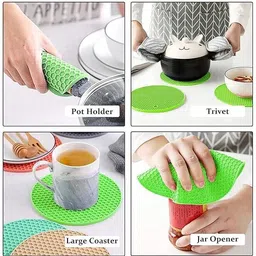 bharatexport Oval Pack of 1 Table Placemat image 3