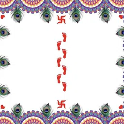 Tirth Bride's and Baby Welcome Wedding KANKU PAGLA ["MULTICOLORS"] Handkerchief image 3