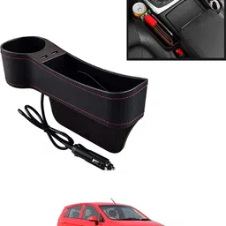 ayw Multifunctional Black Side Seat Pocket With USB Socket For Car-234 Car Side Seat Catcher image 1