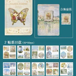 sadruchi 346pcs Aesthetic Journal Supplies Kit, Perfect for Gifting, Butterfly Fantasy Theme, Scrapbook Kit image 5