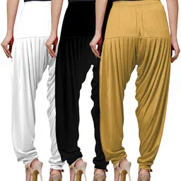 vee ess fashion Viscose Rayon Solid Patiala image 2