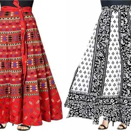 stylo urban Women Animal Print Wrap Around Multicolor Skirt-picture-17