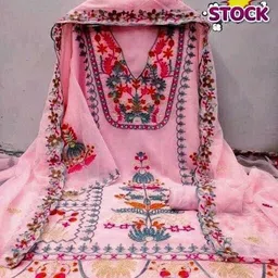 stylebhawani Unstitched Georgette Salwar Suit Material Embroidered image 3