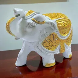 SMVDT AIRAVAT ELEPHANT SHOWPIECE HOME DECORATION LIVING ROOM GIFTING SET 1PC Decorative Showpiece - 10 cm-picture-23