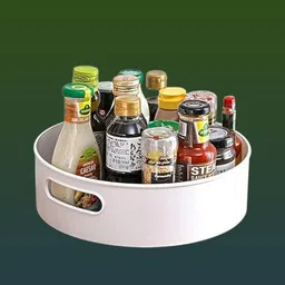 avxxney Plastic circular Twisting Caddy Plate – House & Culinary Area Storage Basket-picture-45