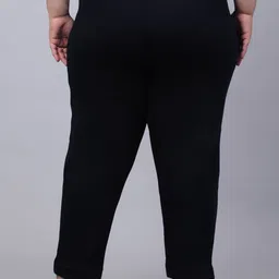 trend level Women Regular Fit Black Wool Trousers image 2