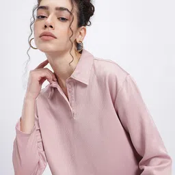 Casual Regular Sleeves Solid Women Red Top-image-35