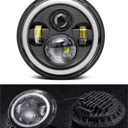 dongreela LED Headlight for Mahindra, Royal Enfield Classic 350, Classic 500, Bullet 350, Bullet Electra, Thar image 2