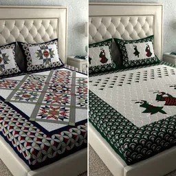 la verne 104 TC Cotton Double Jaipuri Prints Flat Bedsheet-picture-27