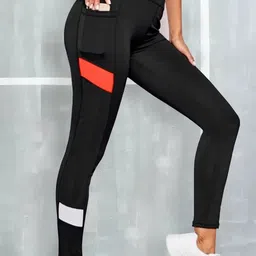 m7 by metronaut Solid Women Black Tights image 3