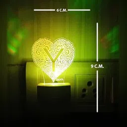 diona Y Alphabet Letter LED Night Lamp | Multi-Color Changing Decorative Night Light Night Lamp image 2