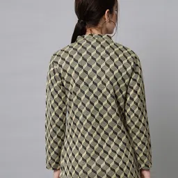 young threads collection WOOL Self Design Coat For Women image 2