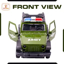 toy cloud Thar Army Jeep 1:32 Scale Metal Toy Car with Pull Back Action & Opening Doors image 2
