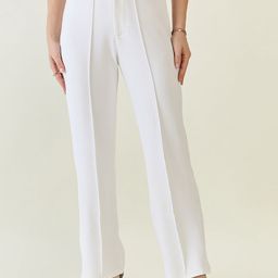 aayu Women Regular Fit White Lycra Blend Trousers-picture-20