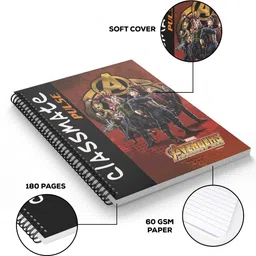 classmate Pulse 1 Subject (297 X 210 mm) Spiral A4 Notebook Single Line 180 Pages image 4