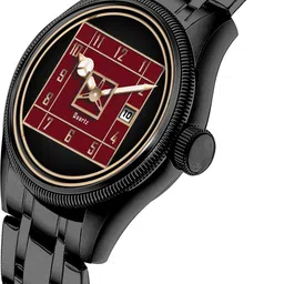 onir Date & Time Analog Quartz For Men/Boys Analog Watch Analog Watch - For Men Black Stainless Steel Chain Analogue Quartz Movement boys Wrist Watch image 2