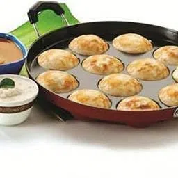 pm enterprise APPAM PATRA RED HOT Paddu Maker Ponganal Maker Paniarakkal Pan 22 cm Diameter Paniarakkal with Lid  (Aluminium, Non-stick) with Lid 0.25 L capacity 22 cm diameter image 4