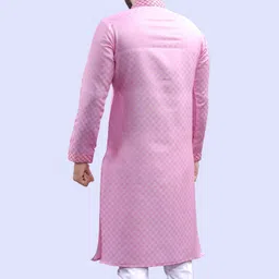 tibra collection Men Embroidered Cotton Blend Straight Kurta image 2