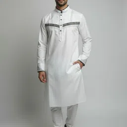 zayrah Men Pure Cotton Kurta Pyjama Set image 1
