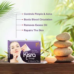 kisra Pimple Care Soap for Acne, Sun Tan, Blemishes, Fine Line, Darkspots |Men, Women image 3