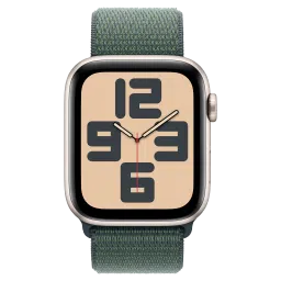 Apple Watch SE GPS with Lake Green Sport Loop (44mm Retina LTPO OLED Display, Starlight Aluminium Case) image 2