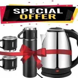 Combo of Electric Kettle & Thermo Vaccum Flask Set (Insulated,500ML)TM-5 Electric Kettle-image-33