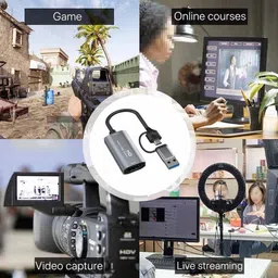 ULTRABYTES 4K 1080P Video Capture HDTV to type c USB 3.1 Video Capture Card Media Streaming Device image 4