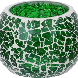 ecraftindia Green Mosiac Glass Decorative Tea Light Holder/diya Glass Tealight Holder-picture-18