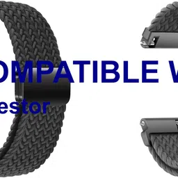 ACM WSM26N22BKGY3679 Pack of 2 Watch Strap Woven Braided Magnetic 22mm for Titan Celestor Smartwatch (Black/Grey) Smart Watch Strap-picture-10