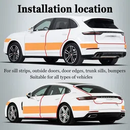 qnjl Black Carbon Fiber Paint Protection Tape PPF for Car Protection and Decoration Manual Dispenser Black Protection And Decoration Tape (Manual) image 4