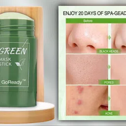 proxy plus A_Green Mask Stick (40gm) Green Tea 1 Face Shaping Mask image 5
