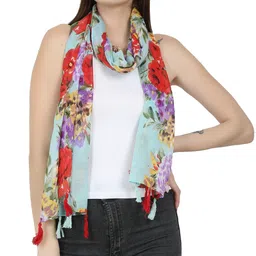 mss fashion Printed Chiffon Women Multicolor Scarf, Stole, Fancy Scarf image 3