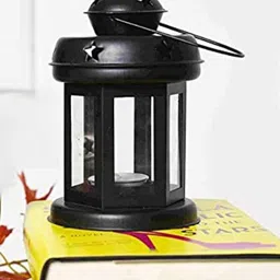 tuesday morning Decorative Hanging Lantern Table Top Tea Light Candle Holder Diwali Gift Black Iron Hanging Lantern image 4