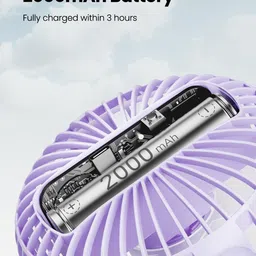 Gaiatop Portable Clip on Fan Battery Operated, Small Powerful USB Table Fan 3 Speed Quiet Mini Desk Fan, 360° Rotate Personal Cooling Fan USB Fan USB Fan USB Fan image 5