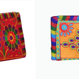 sunesh creation Casual, Party Yellow, Red Clutch-picture-38