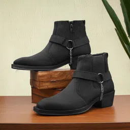 bxxy Men 5-6 cm Heel Height Increasing Tan Texture Casual Formal Ankle Boot Boots For Men-picture-15