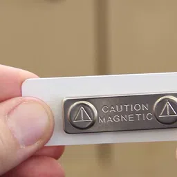 gmt Silver Magnetic Name Tag/ID Badge Holder with Foam Adhesive On Front Plate - 10 Pieces Set Magnetic Paper Holder Pack of 10 image 2