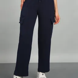 lemona Women Solid Dark Blue Track Pants-picture-15