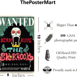 thepostermart Pack Of 10 One Piece straw hat pirates wanted poster Luffy Gear 5 Size 8X10 inch AniME Poster Fine Art Print image 4