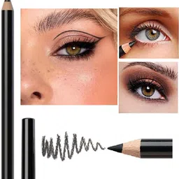 huzurlu Black Pencil Kajal for Eyes, Water Proof with 12hr Long Lasting Formula image 1