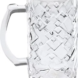 1st time Stylish Transparent Glass Mug With Handle -A22 Glass Beer Glass image 3